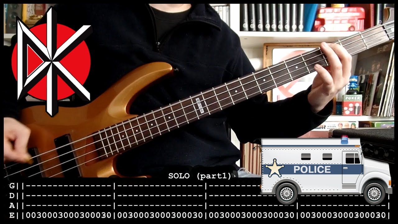 DEAD KENNEDYS - Police truck (bass cover w/ Tabs and lyrics)