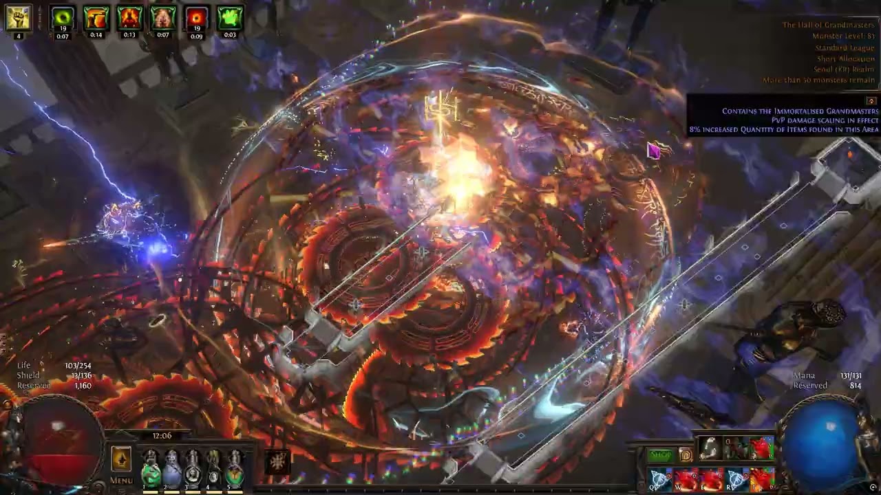 POE 3.27 STD VIC + VBV - Hall of Grandmasters with ms flask