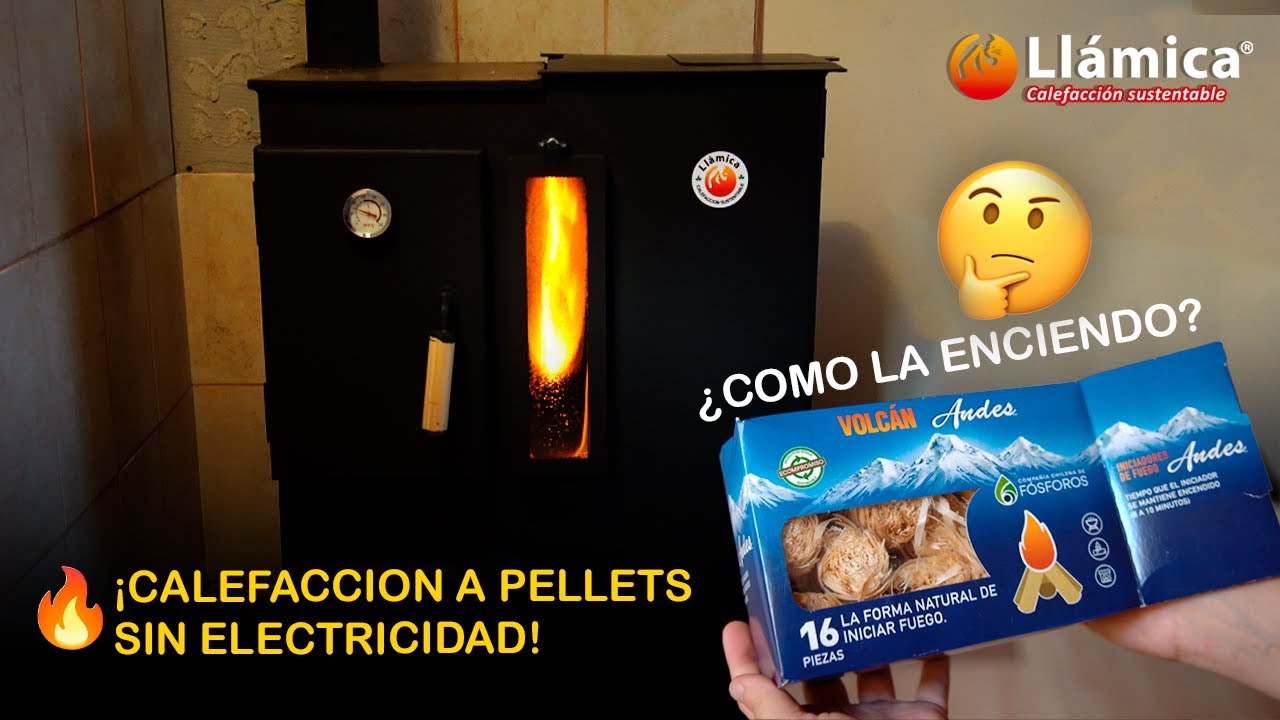 Así enciendo mi equipo a pellets sin electricidad en 3 pasos 🫣 | Llámica Calefacción