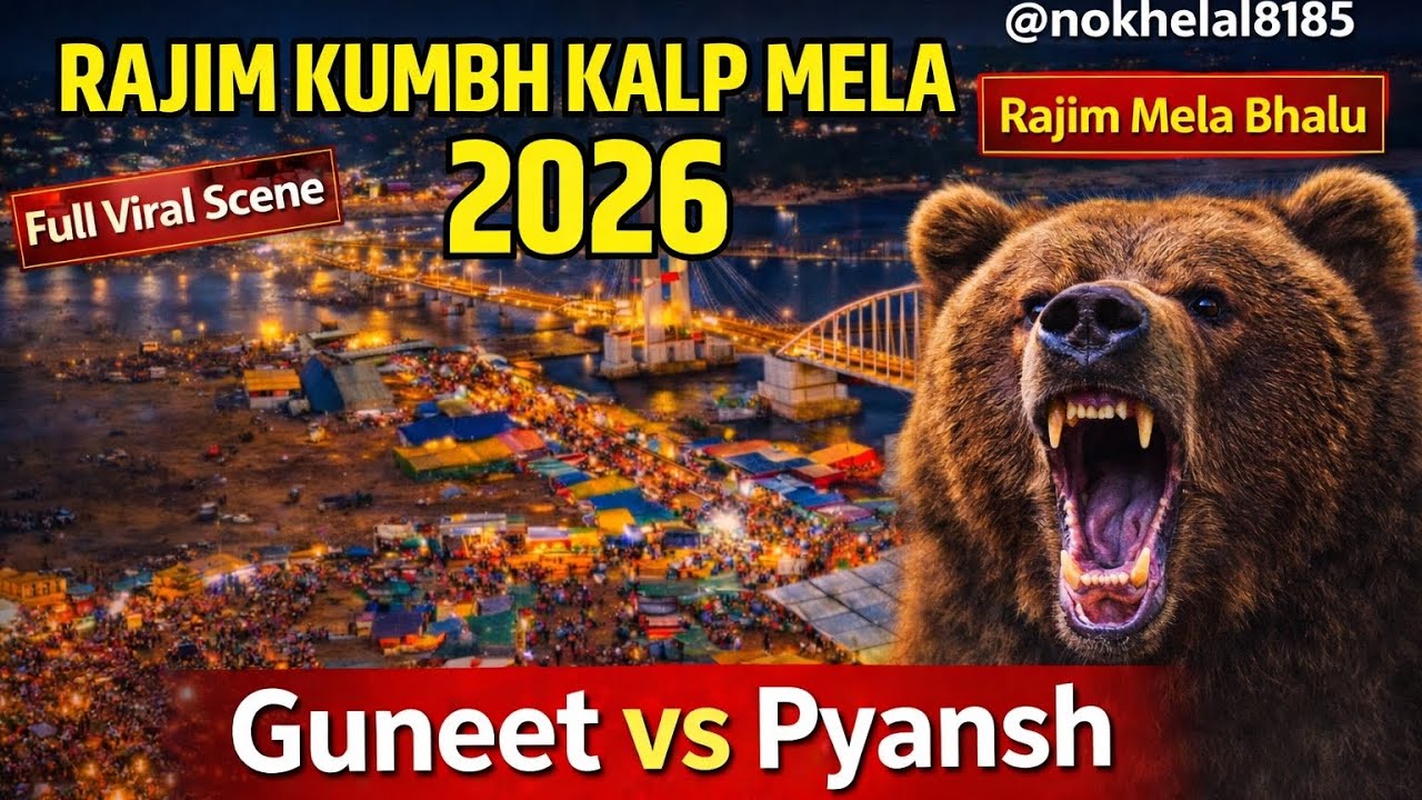 Viral Bhalu Rajim Kumbh Kalp Mela 2026#viralvideo#viralbhalu#cg #RajimMela#GuneetVsPyansh#BhaluVideo