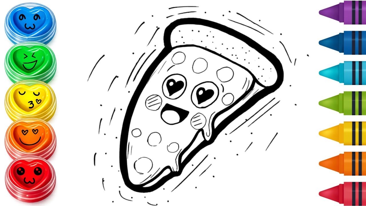 Simple & Adorable Pizza Drawing | Satisfying Art Ideas