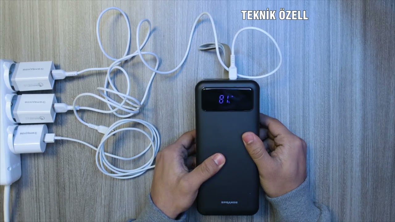 Sprange Sr-P9 80000 Mah 3in1 USB Kablo Powerbank