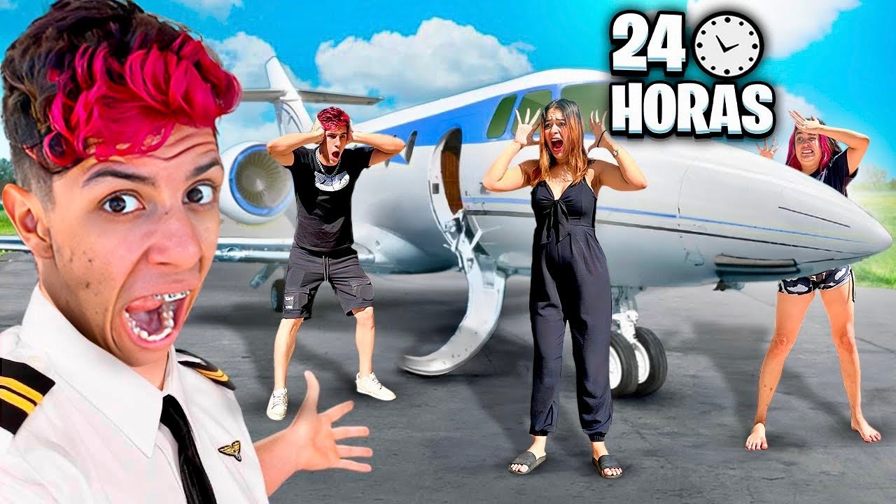 PASSEI 24 HORAS DENTRO DE UM AVIÃO *fui pego ? 👮‍♀️🚓