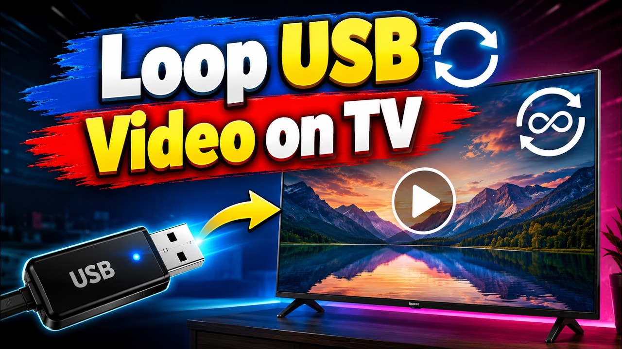 Как циклично воспроизводить видео с USB-накопителя на телевизоре | Цикличное воспроизведение виде...