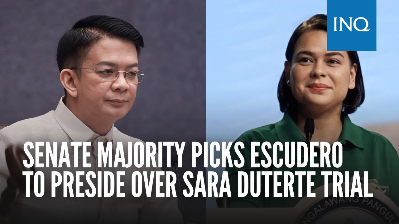 Senate majority picks Escudero to preside over Sara Duterte trial