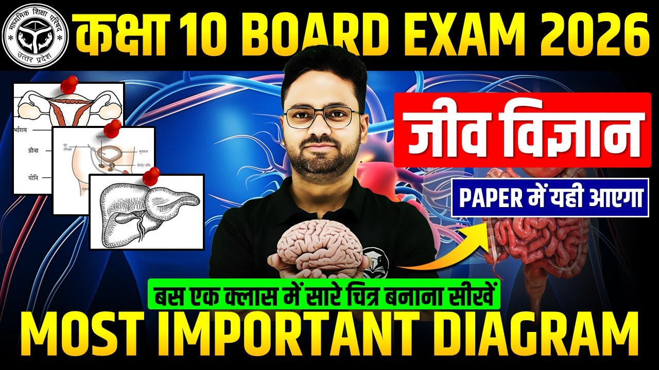 Most important Diagrams || Class 10 Biology || Board paper me aane wale diagram || महत्वपूर्ण चित्र