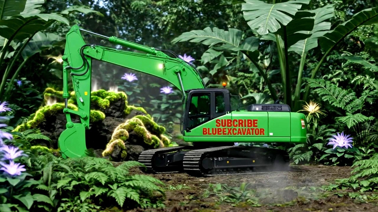 The Swamp Reeks! The Green Excavator Continues to Work Persistently