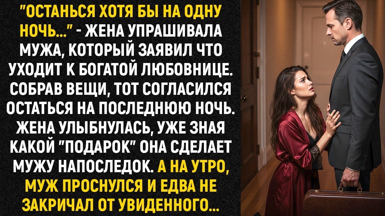 Останься хотя бы на одну ночь... жена упрашивала мужа, который заявил что уходит к любовнице
