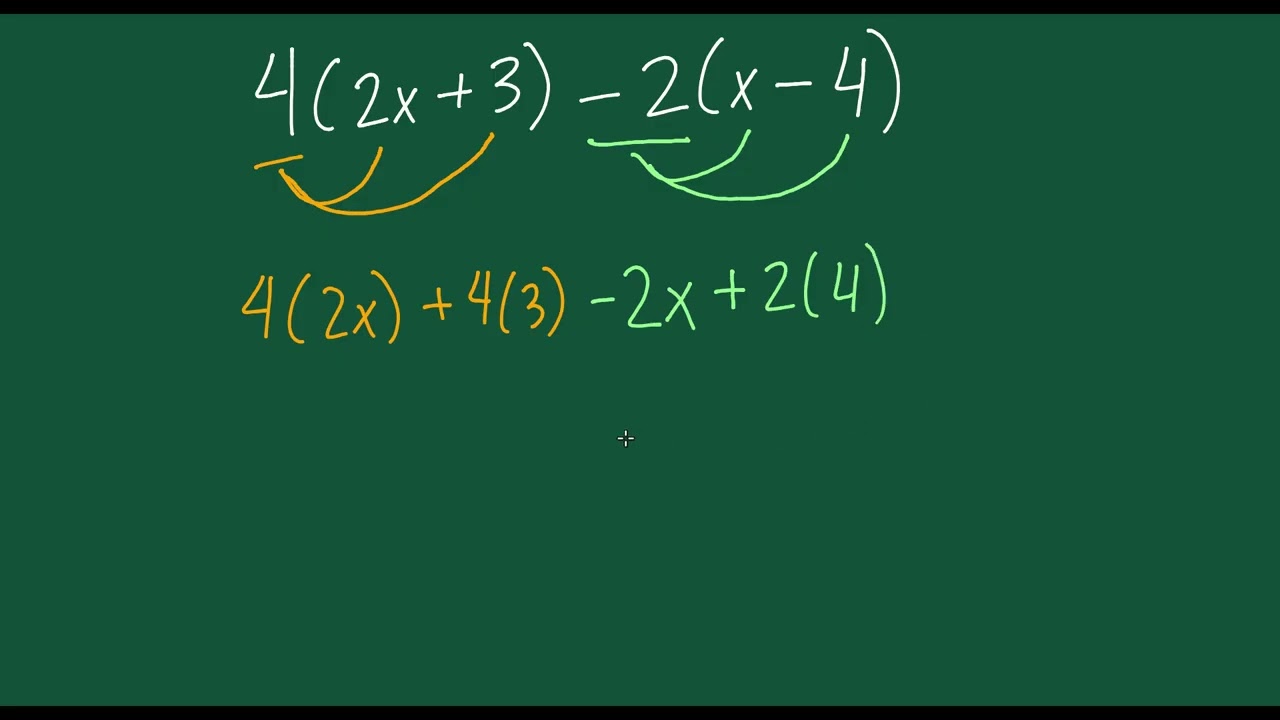Simplify an Expression with Distribution and Combining Like Terms - Example 5