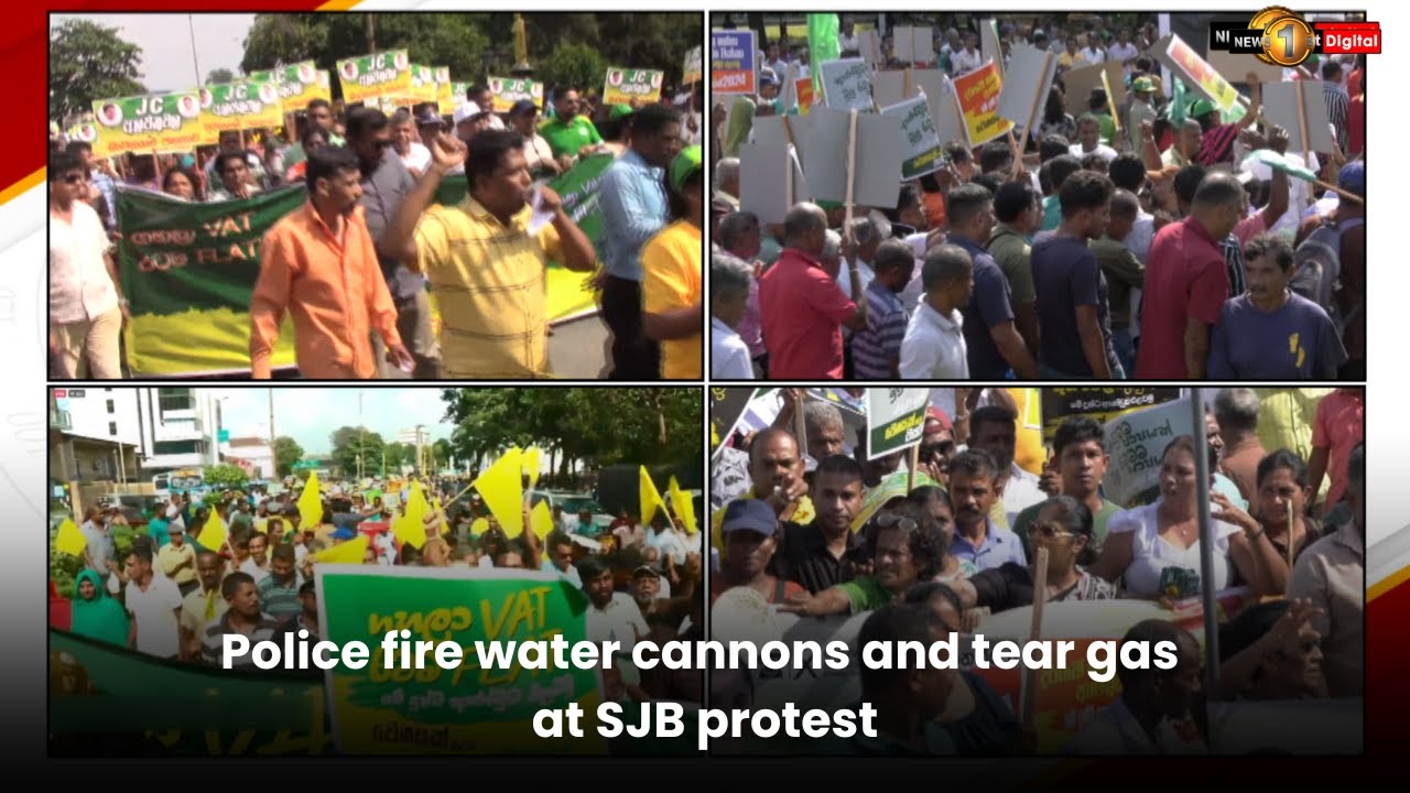 Police fire water cannons and tear gas at SJB protest
