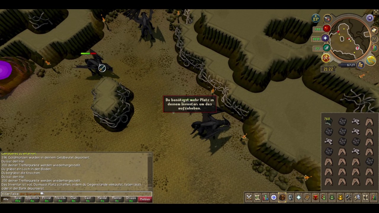 Lets Play Runescape Teil 1 Schwarzdrachen Töten Test