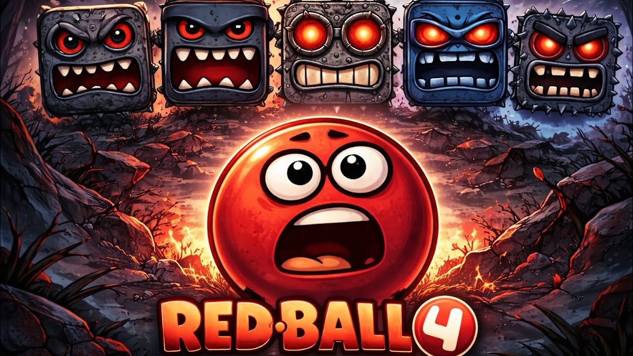 Red Ball 4 vs Evil Square Boss 👿🔥