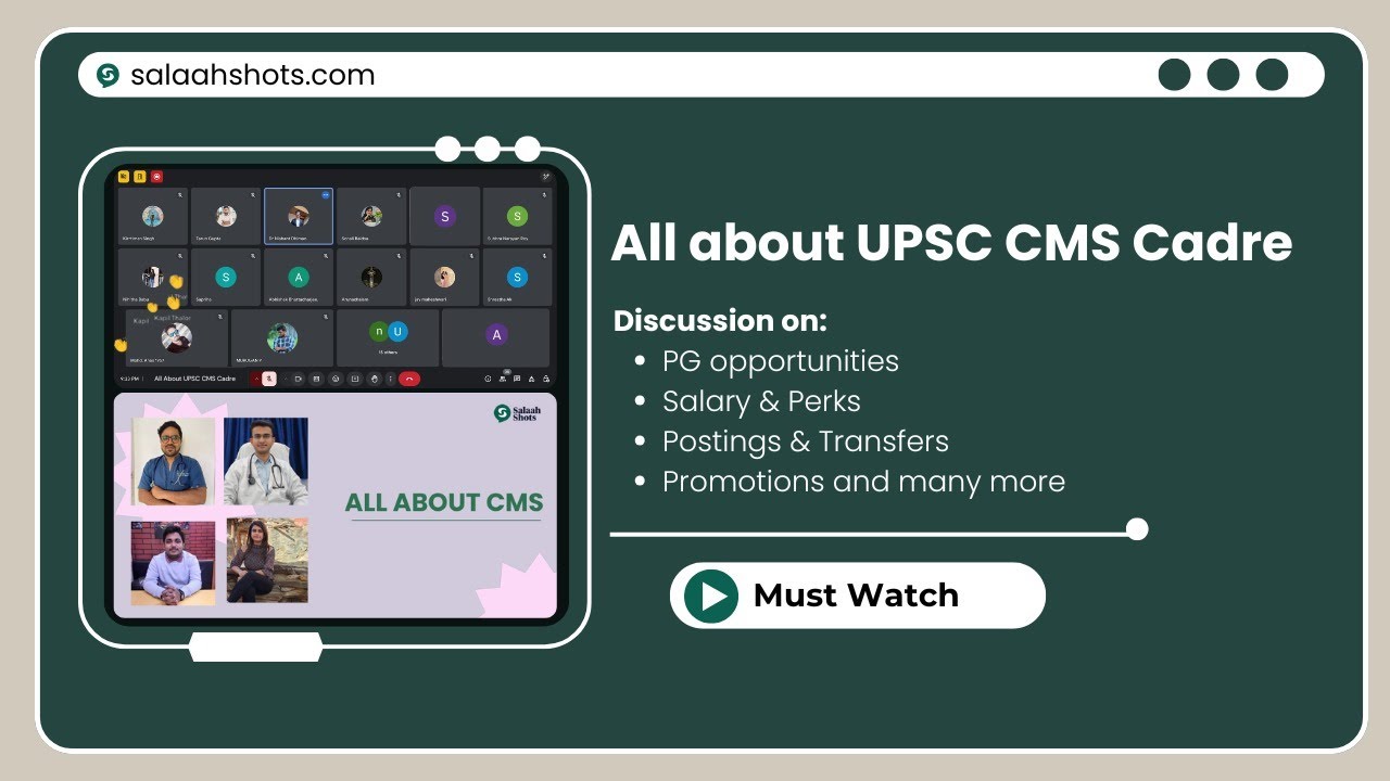 Perks of Every UPSC CMS Cadre | Salary, PG Scope, Posting & More!