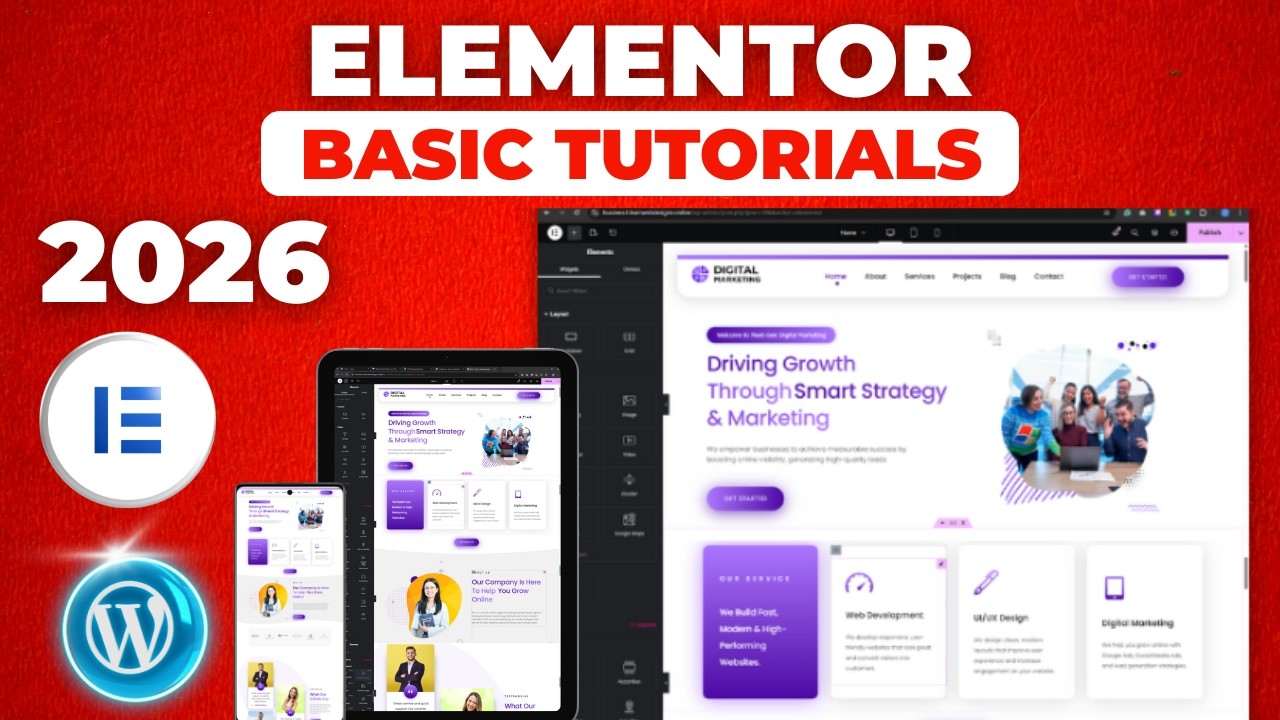 Elementor Tutorial for Beginners | Complete Elementor Basics (2026)