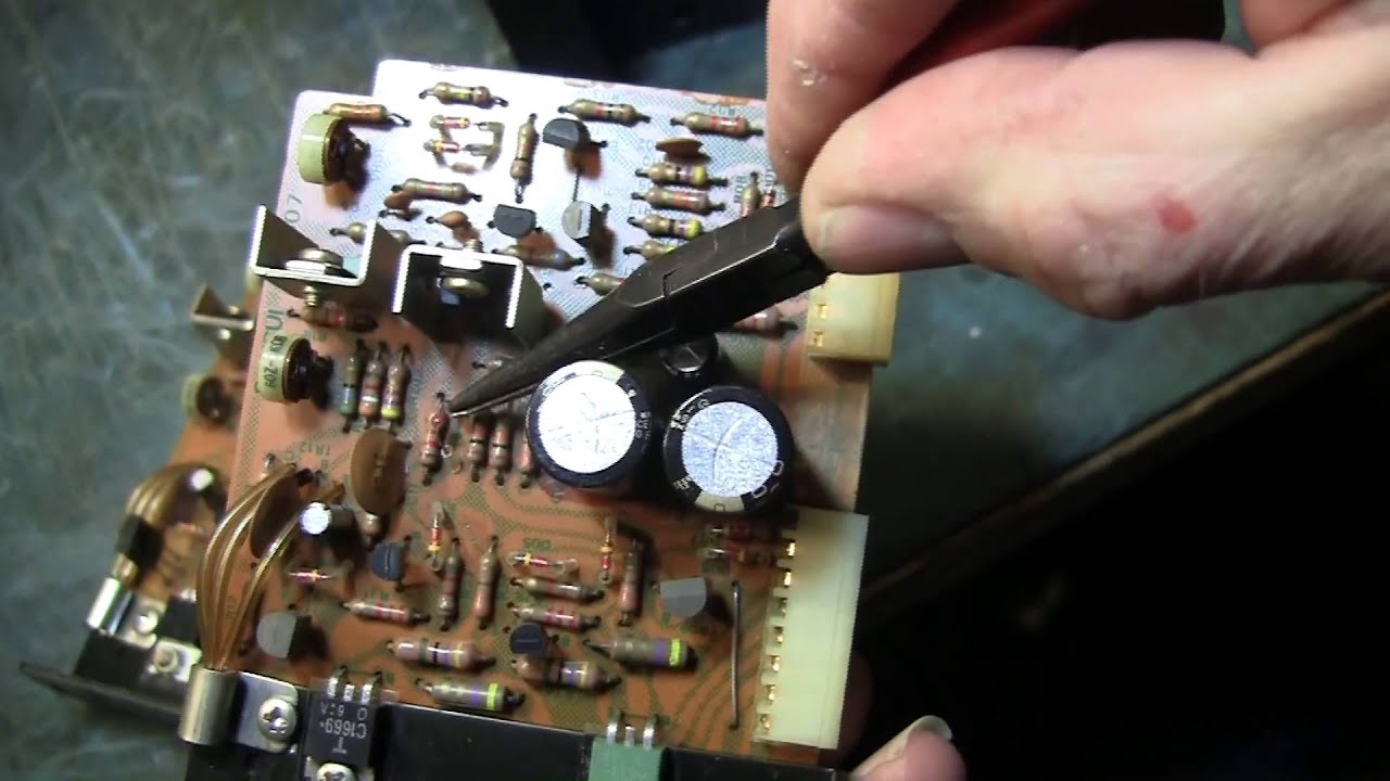 How to Repair Stereo Amp - The Sansui Amp, D1212 Diode Tip and bad glue tip