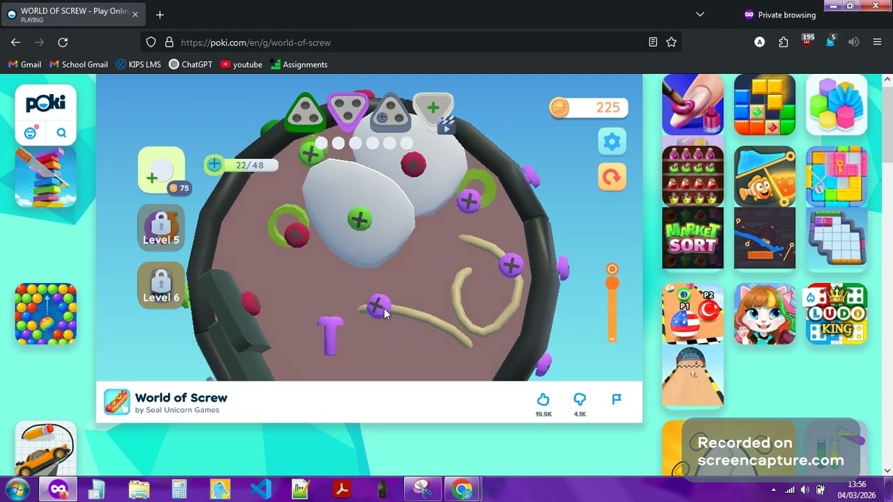 POKI GAMES: World of Screw level 1-5