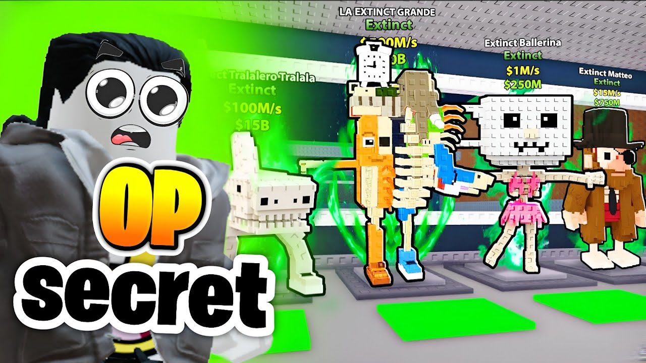 I got all ultra rare extinct brainrots in steal a brainrot roblox 