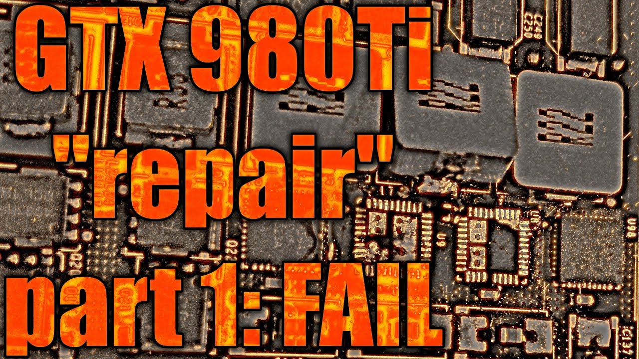 Part 1 of trying to fix a reference GTX 980 Ti without just replacing the entire Vcore VRM