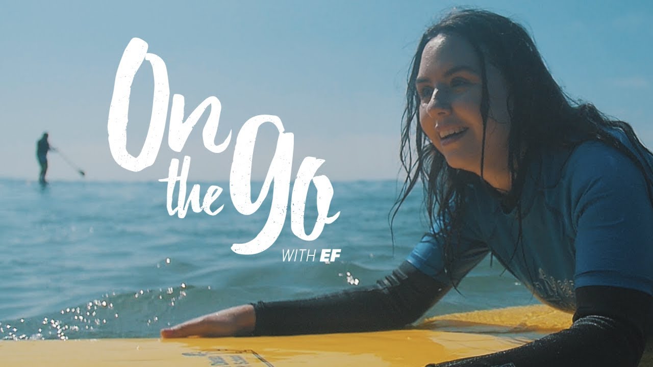 Angelina goes surfing in San Diego – On the go with EF #55