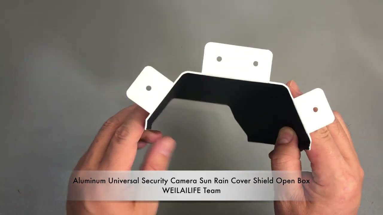 Aluminum Universal Security Camera Sun Rain Cover Shield Open Box