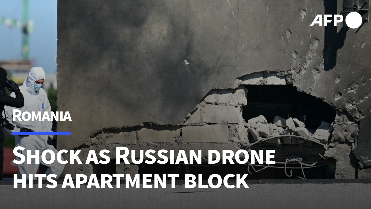 Romania reels after residential building hit by Russian drone | AFP