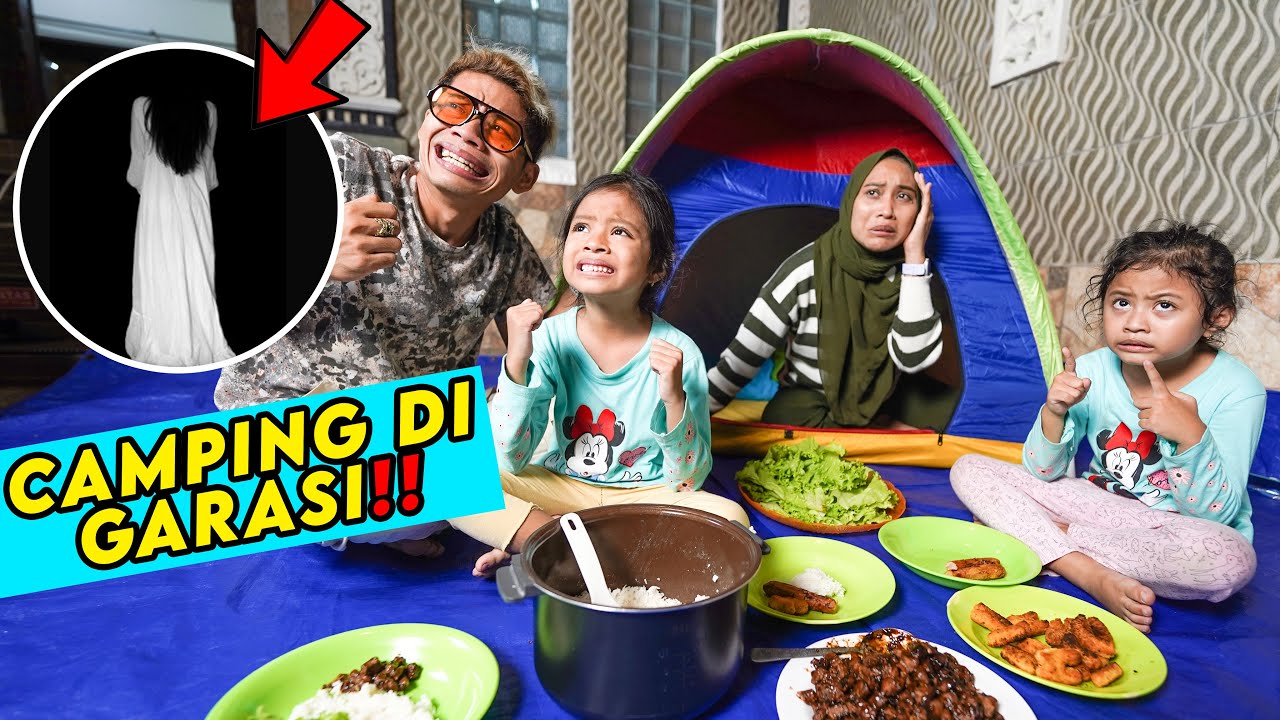 CAMPING DI GARASI MOBIL‼️ ADA PENAMPAKAN TENGAH MALAM‼️😱