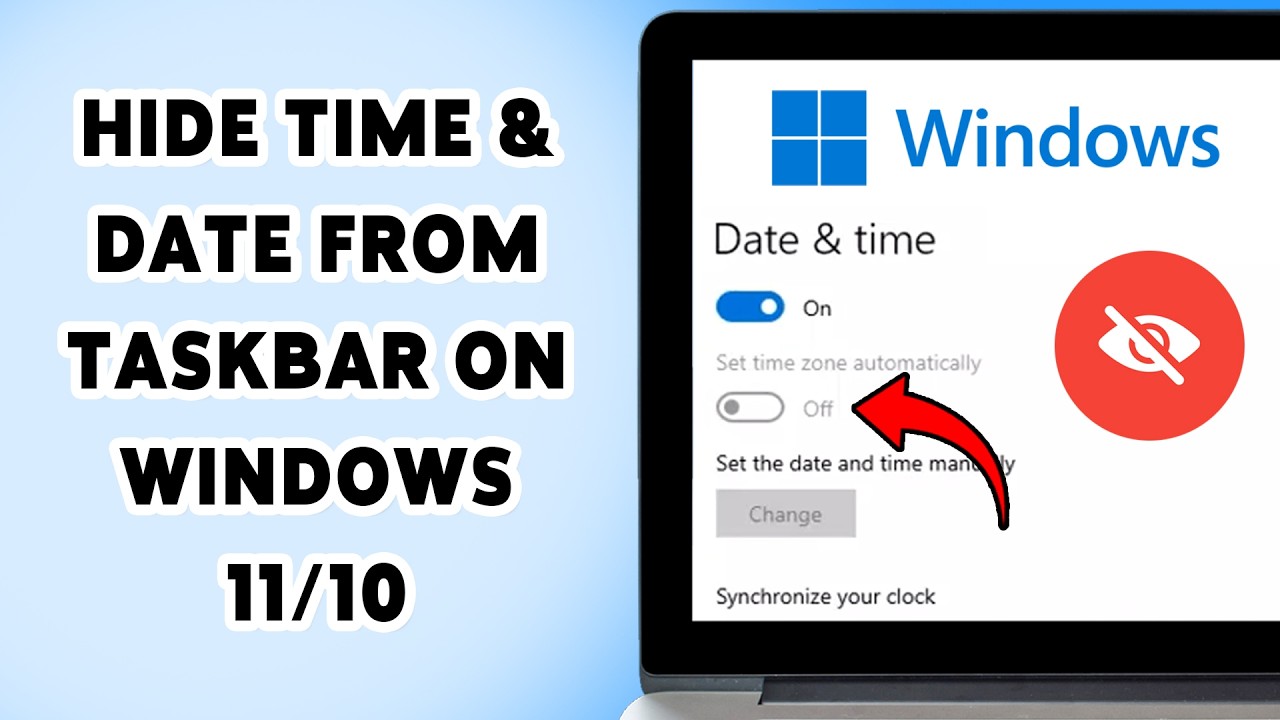 How To Hide Time And Date From Taskbar On Windows 11/10 | Remove Clock And Calendar On Windows 2026