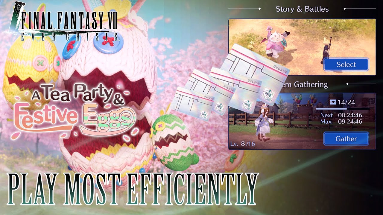 Play most efficiently: A Tea Party&Festive Eggs Easter event || Final Fantasy VII Ever Crisis