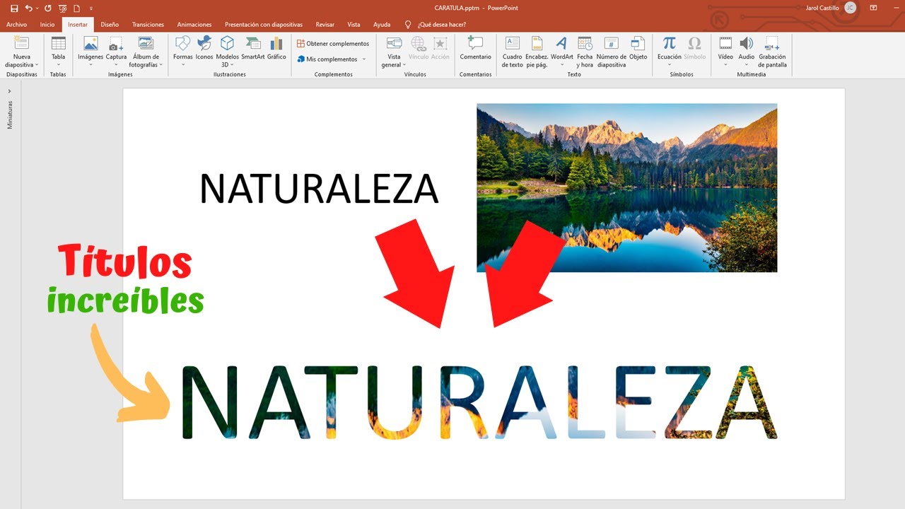 😱 Títulos increíbles! COMO COMBINAR IMAGEN Y TEXTO EN PowerPoint