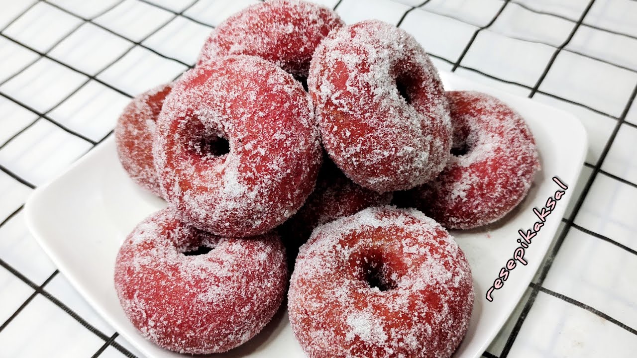Donut Red Velvet Viral - Guna Tangan Aje! / Sukatan Cawan dan Gram