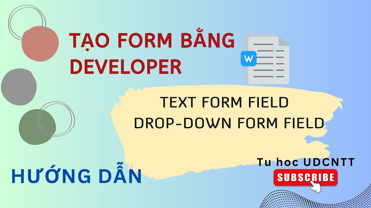 Word #24. Tạo Form trong Word bằng Developer ||  Form tự tính || Khóa form để nhập liệu