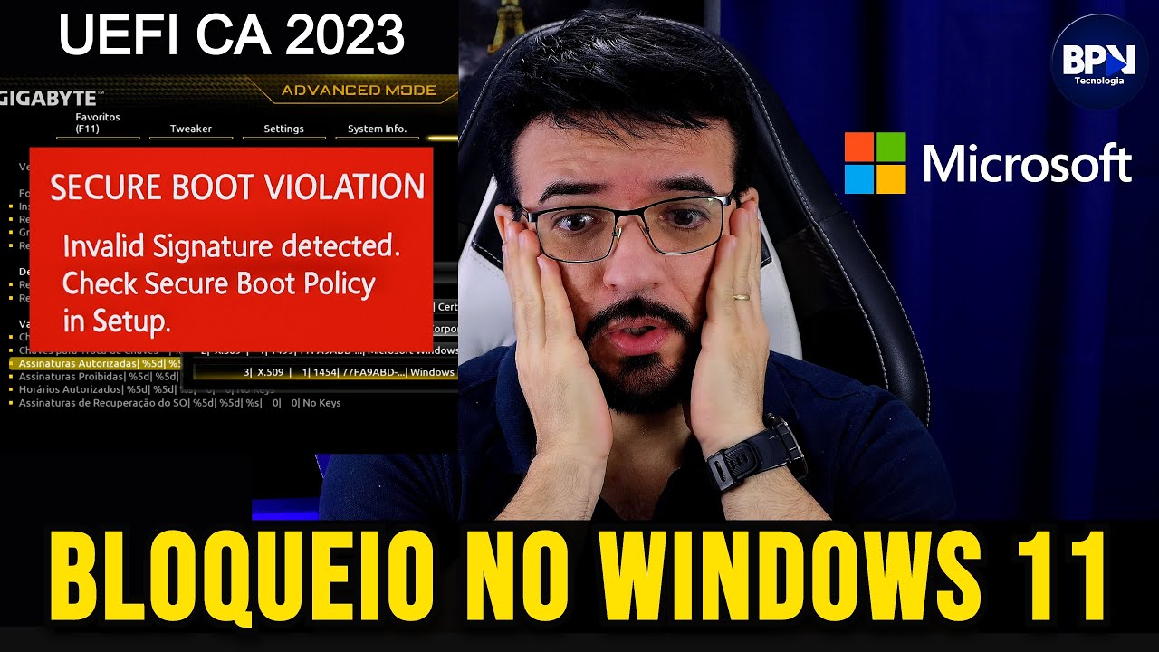 🚨BLOQUEIO no Windows 11! Secure Boot Violation e UEFI CA 2023