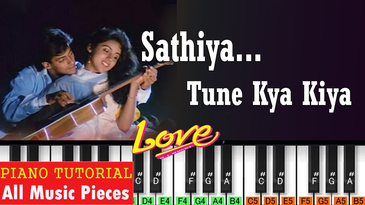 Sathiya Tune Kya Kiya Piano Tutorial & Notation | Love | 90s Hindi Song | Pavitra Rishta Music