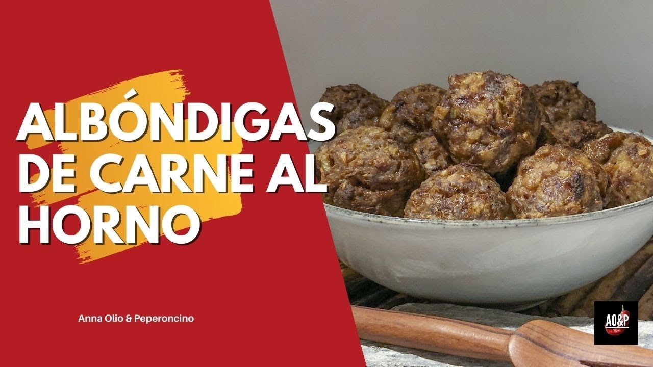 ALBÓNDIGAS de carne al HORNO | Baked Meatballs (English Subtitles)