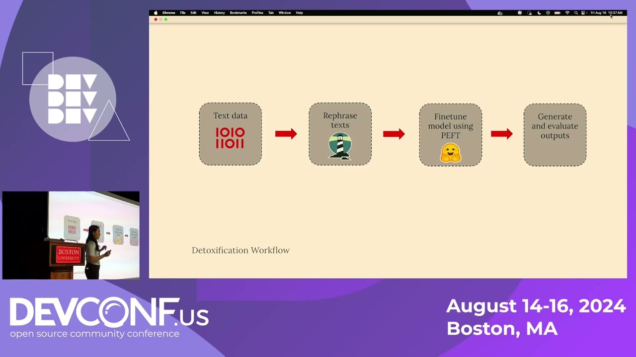 Detoxification of LLMs using TrustyAI Detoxify and HuggingFace SFTTrainer - DevConf.US 2024