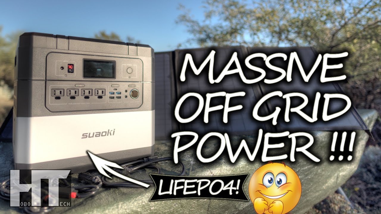 HUGE LiFePO4 OFF GRID Solar Generator! 1187wh Suaoki G1000 UPS Portable Power Station Review