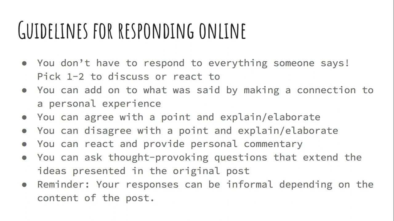 Lesson: Online Discourse