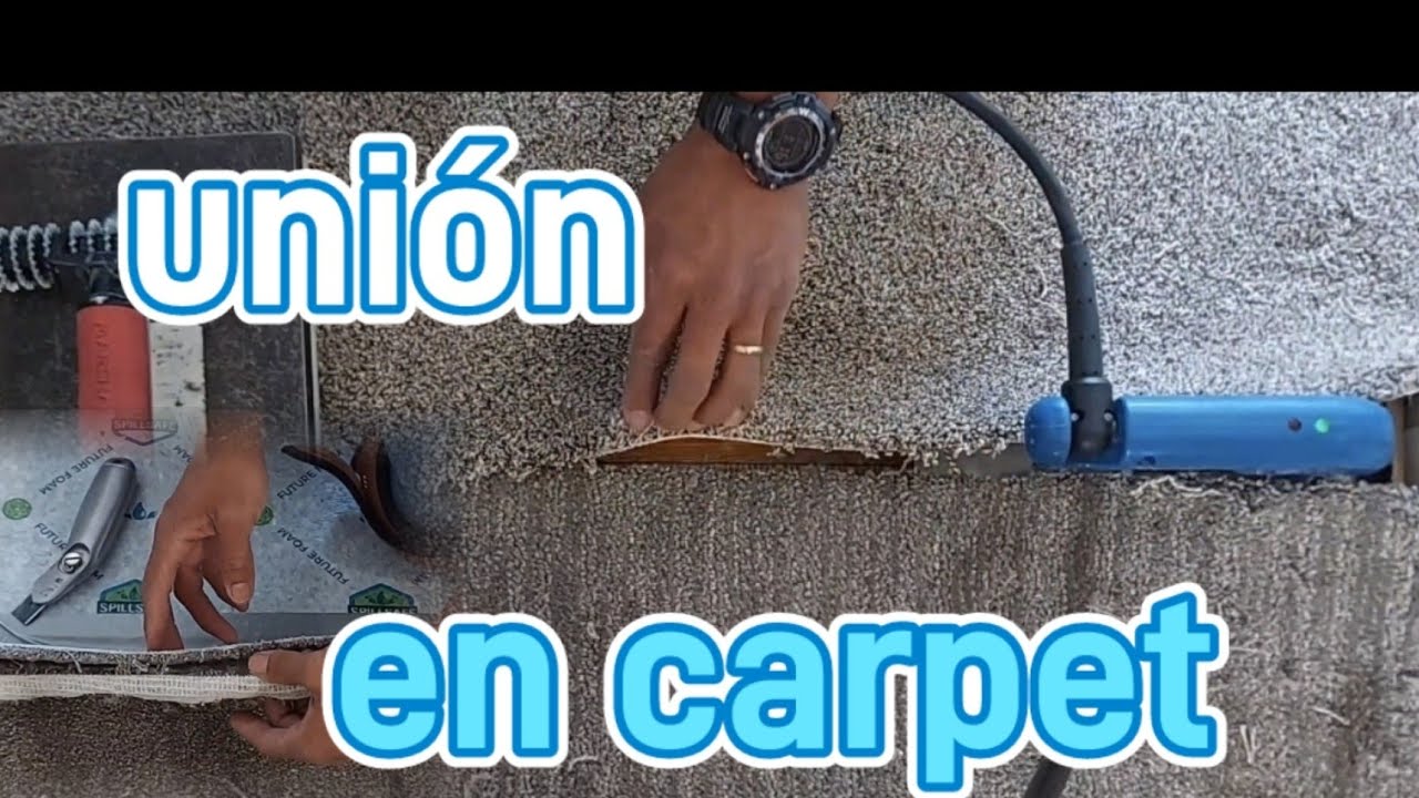 como cortar y hacer una union con carpet fina, cortandola de lado a lado. No lineal, tutorial