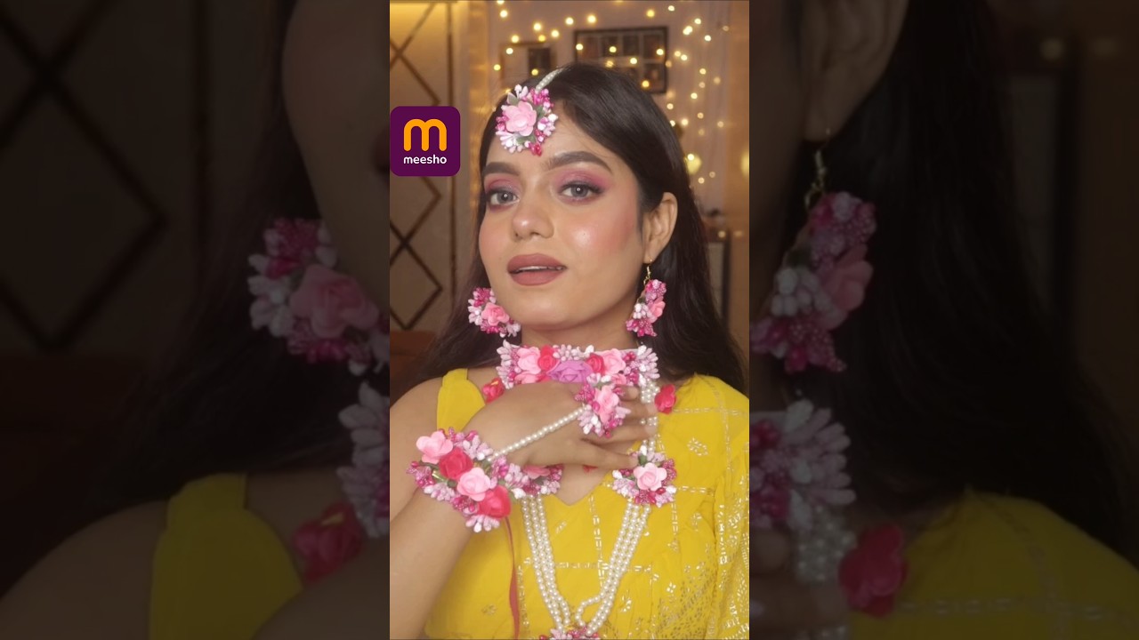 Meesho haldi/mehendi bridal jewellery😱😍 #shorts #meesho #meeshobridal #bridal #jwellery