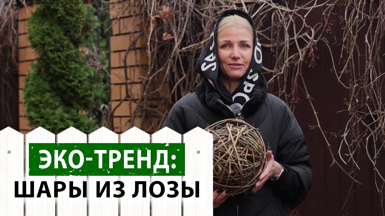 ПЛЕТЕНИЕ ИЗ ЛОЗЫ: Шары для декора сада за 10 минут! Скандинавский стиль на вашем участке