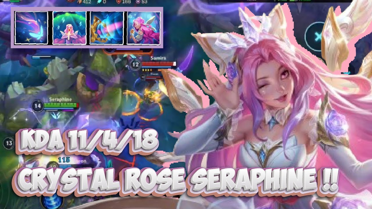 11 KILL !! CRYSTAL ROSE SERAPHINE FULL GAMEPLAY / WILD RIFT (BUILD + RUNES)