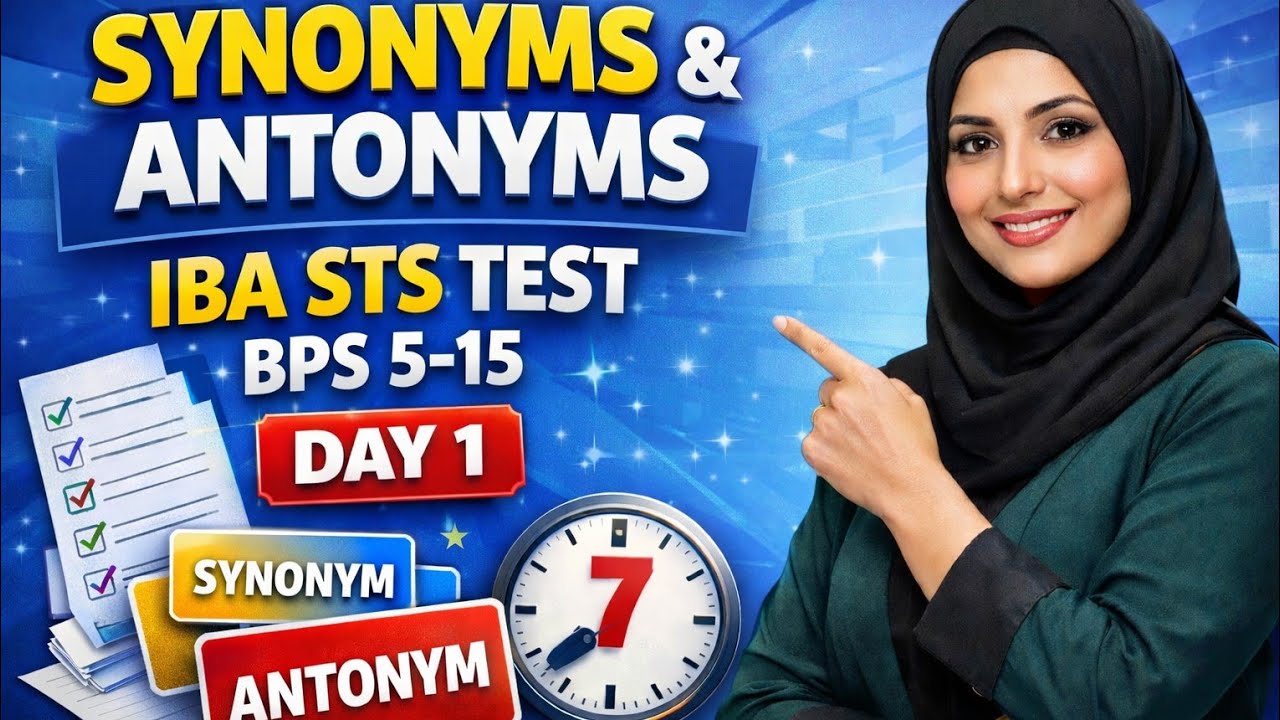 IBA STS BPS 5–15 | Synonyms & Antonyms (Most Repeated) | Day 1 FREE Crash Course