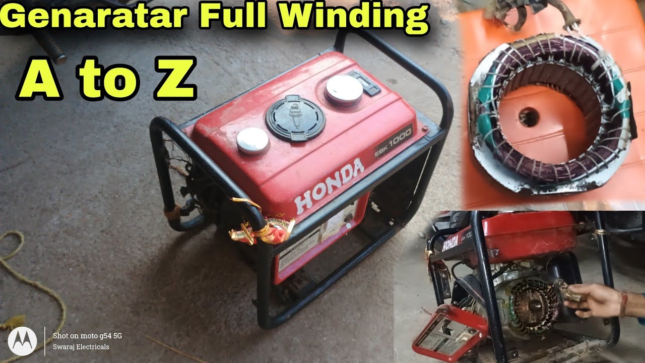 1000w Generator Winding And A to Z Information || Honda Generator Carrent Nahi Nikala Raha Hai