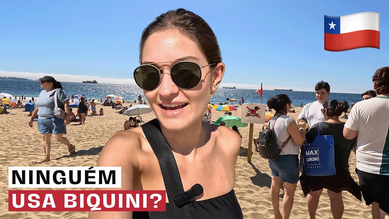 COMO É UMA PRAIA NO CHILE? Conhecendo Vina del Mar