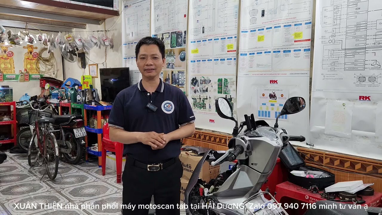 MOTOSCAN TAB KIỂM TRA HỆ THỐNG CHIẾU SÁNG LED XE AIR BLADE 125 (2018-2019).