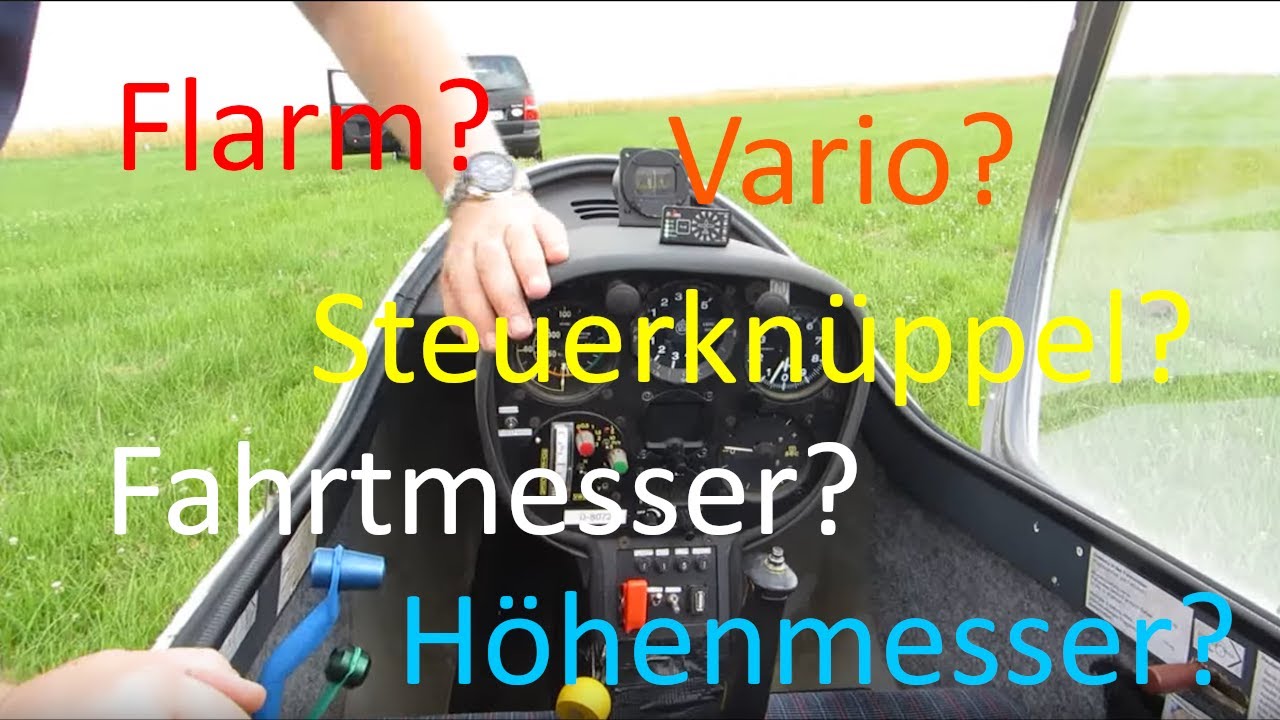 Was ist was in einem Segelflugzeug-Cockpit