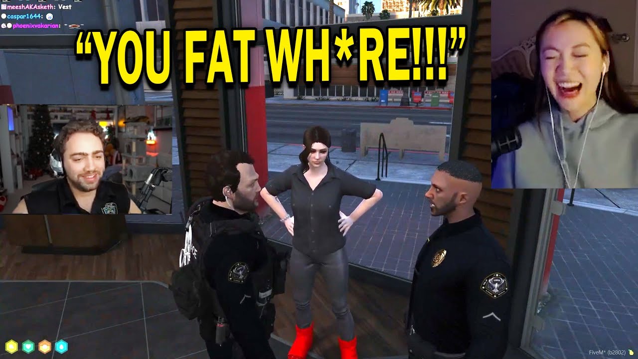 Fanfan Funny Interaction with Mizkif's COP RP | GTA RP
