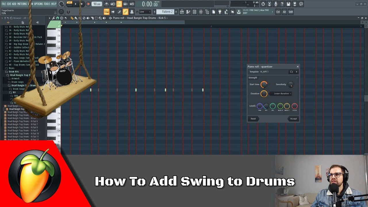 Как добавить свинг к барабанам | Учебное пособие по FL Studio