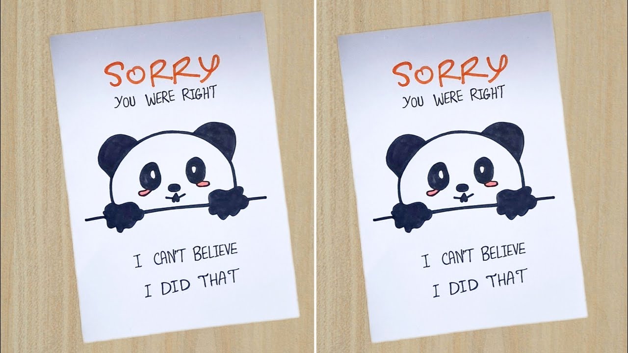 Apologize Card Idea😐 //How to Make Sorry Card //Sorry Card For Best Friend //Sorry Card Tutorial