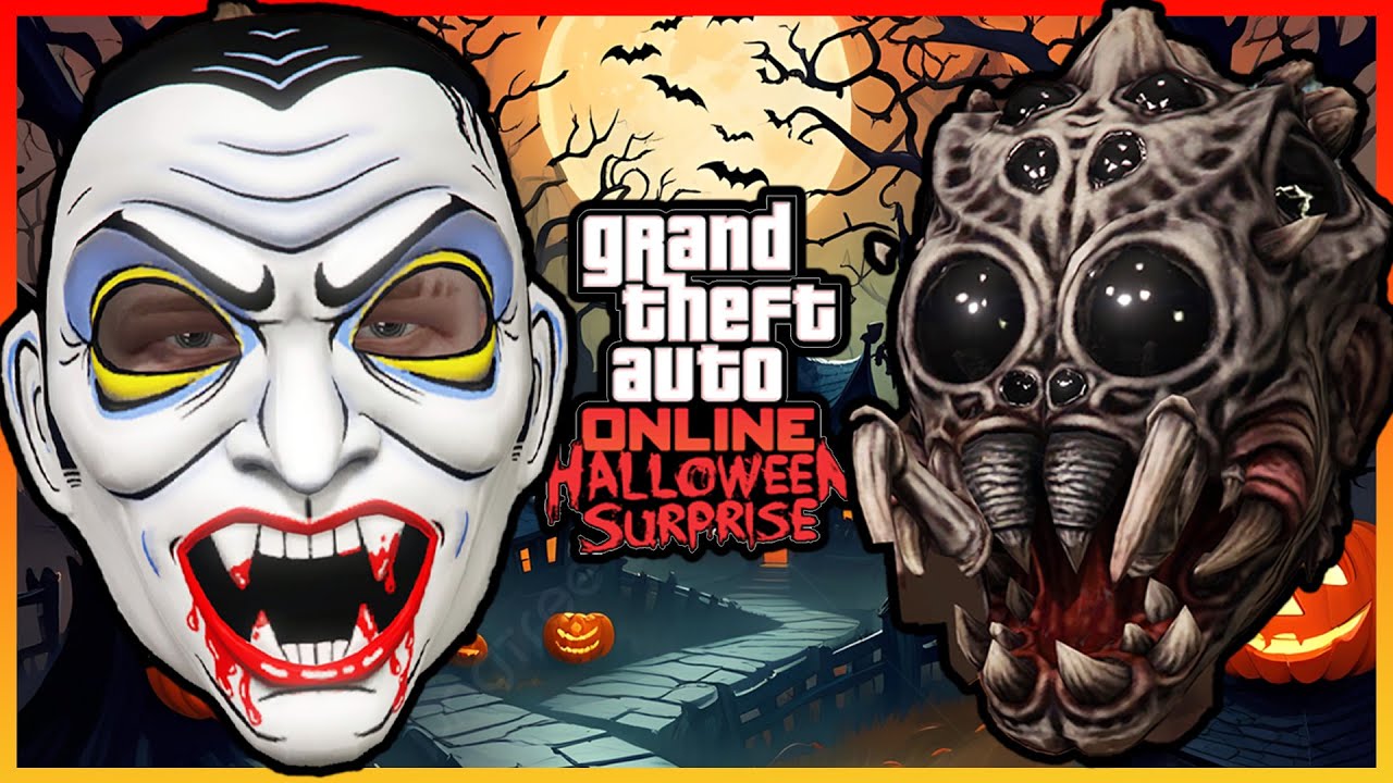 Как открыть маску паука-прыгуна и белую винтажную маску вампира в GTA Online 🎃